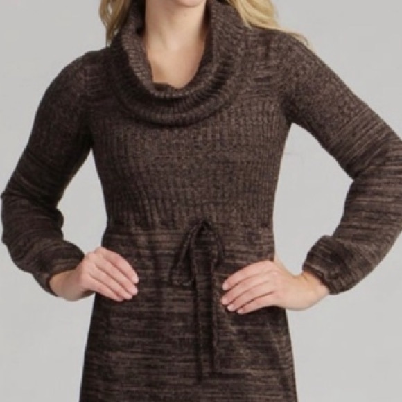 Calvin Klein Balloon Sleeve Cowl Neck Dress - Picture 2 of 8